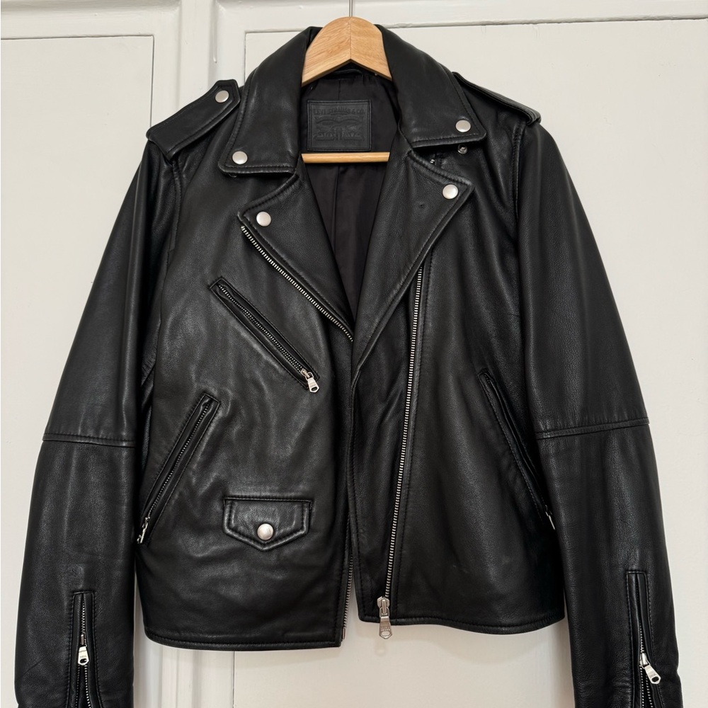Levi's Black Leather Moto Jacket